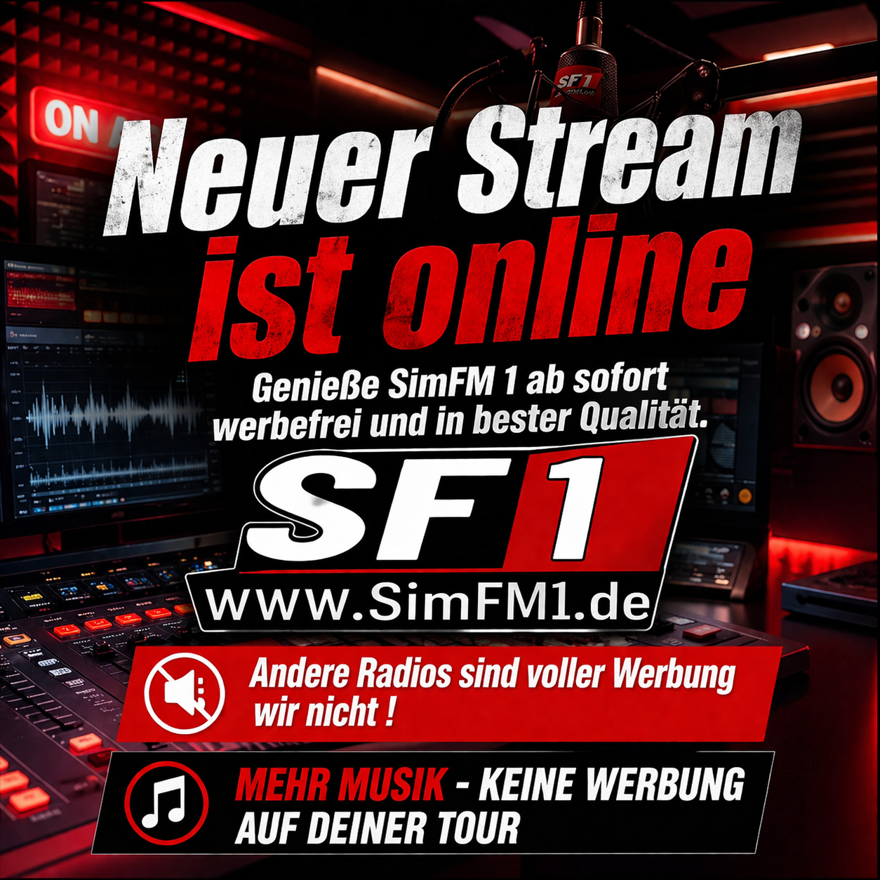 SimFM 1 – WECHSELT STREAM ANBIETER