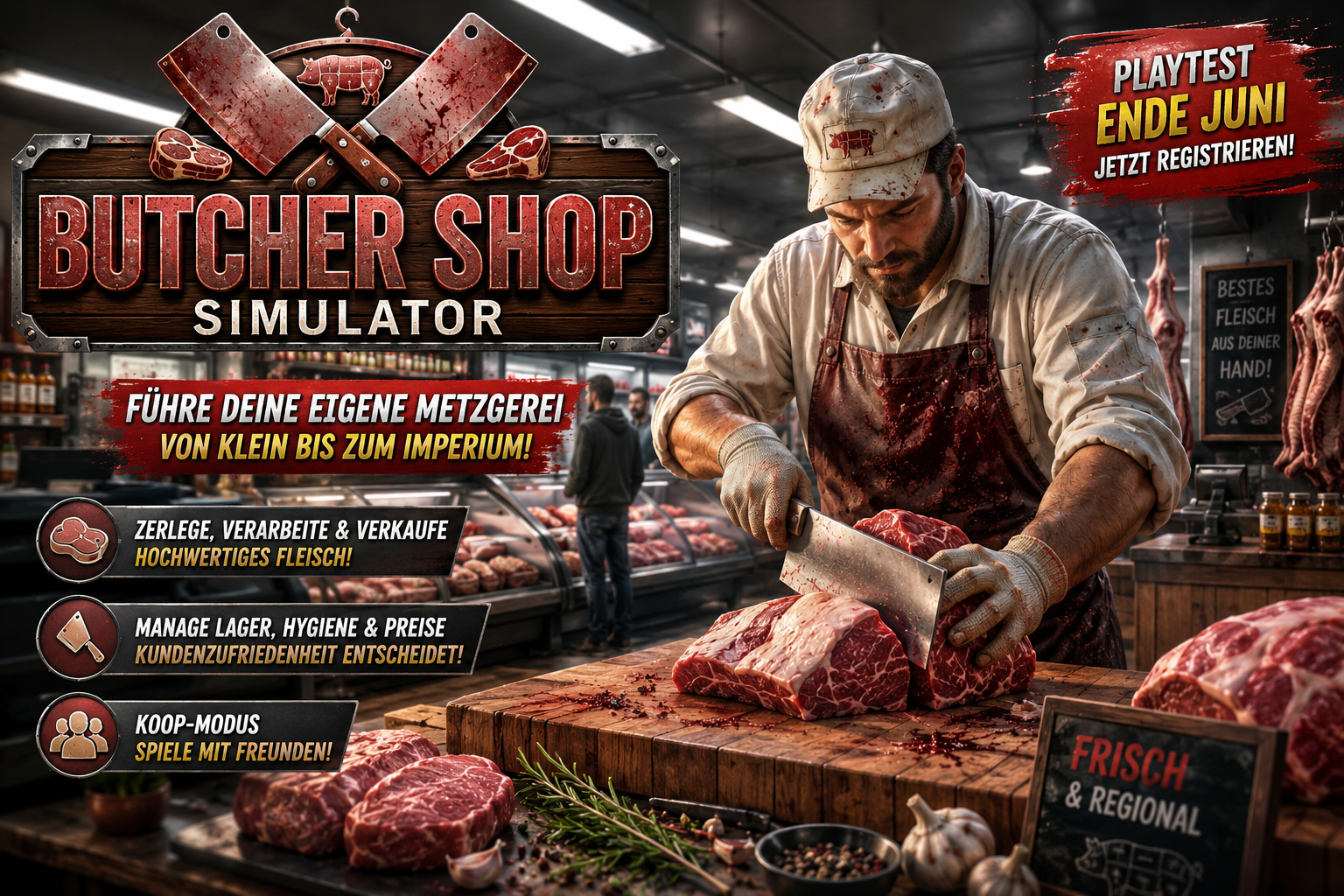 Butcher Shop Simulator verschoben und Playtest angekündigt