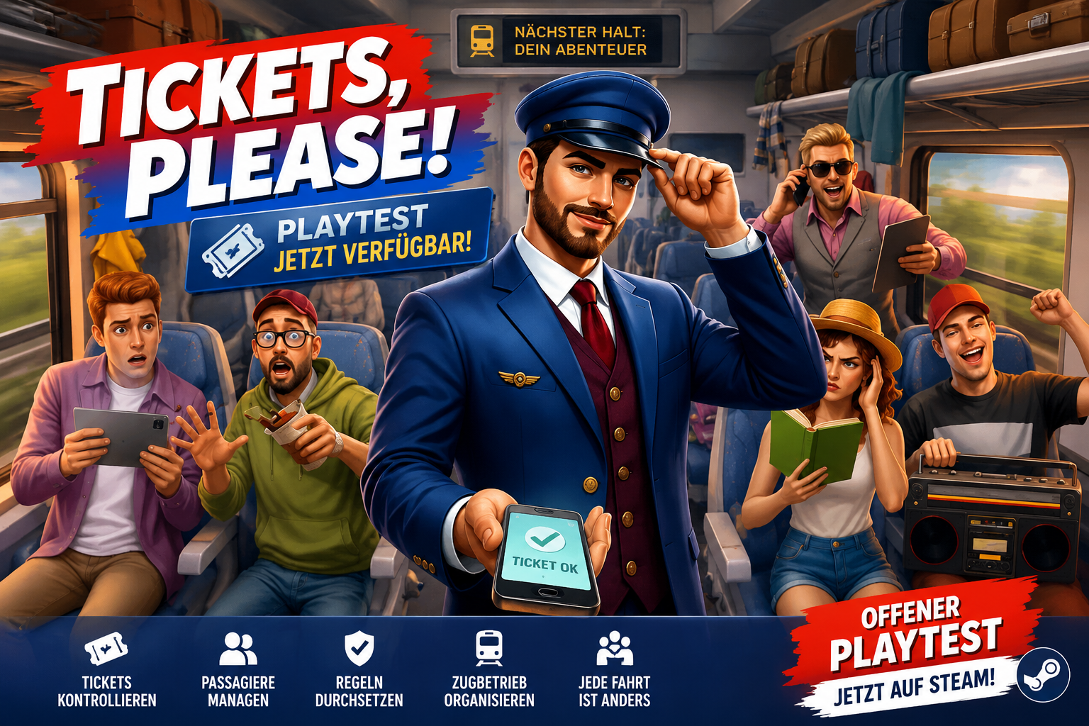 Tickets, Please startet durch: Steam-Playtest jetzt live – Zugkontrolle mit Suchtpotenzial!